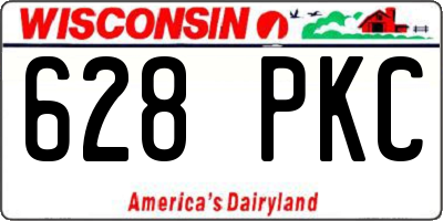 WI license plate 628PKC