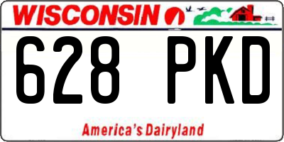 WI license plate 628PKD