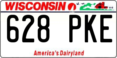 WI license plate 628PKE