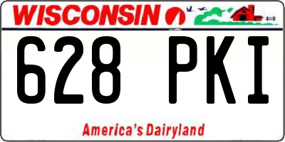 WI license plate 628PKI