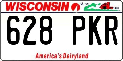 WI license plate 628PKR