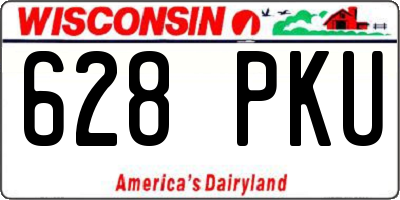 WI license plate 628PKU