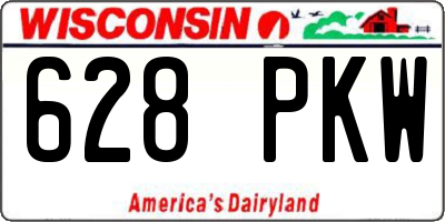 WI license plate 628PKW