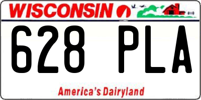 WI license plate 628PLA