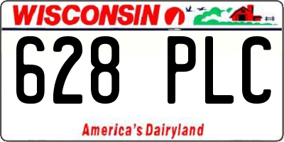 WI license plate 628PLC