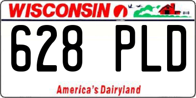 WI license plate 628PLD