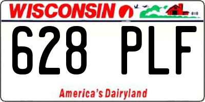 WI license plate 628PLF