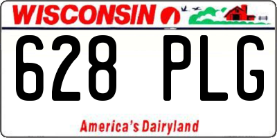 WI license plate 628PLG