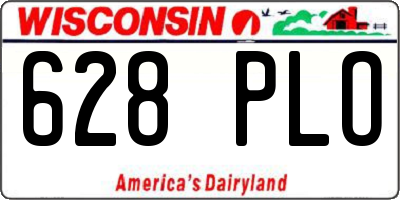 WI license plate 628PLO