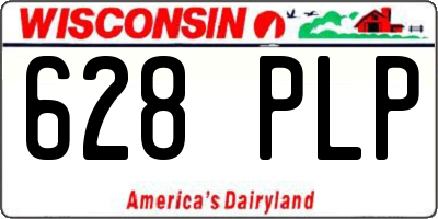 WI license plate 628PLP