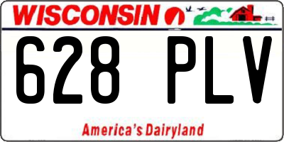 WI license plate 628PLV