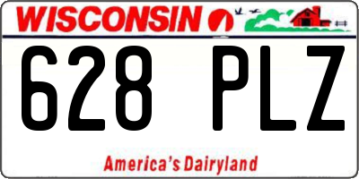 WI license plate 628PLZ