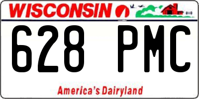 WI license plate 628PMC