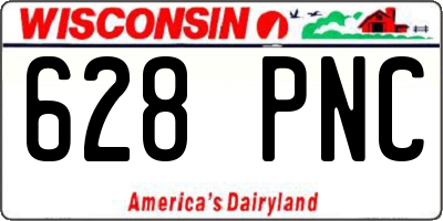 WI license plate 628PNC