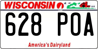 WI license plate 628POA