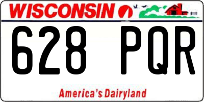 WI license plate 628PQR