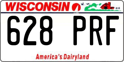 WI license plate 628PRF