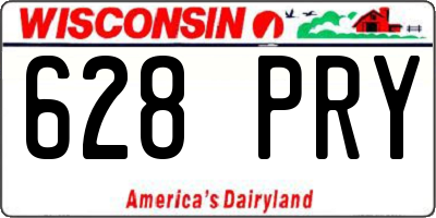 WI license plate 628PRY