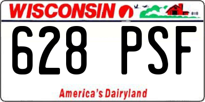 WI license plate 628PSF