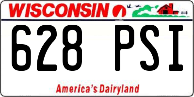 WI license plate 628PSI