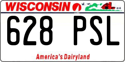 WI license plate 628PSL