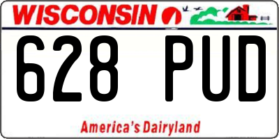 WI license plate 628PUD