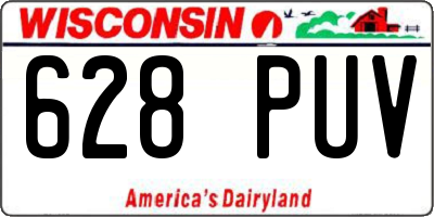 WI license plate 628PUV