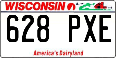 WI license plate 628PXE