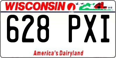WI license plate 628PXI
