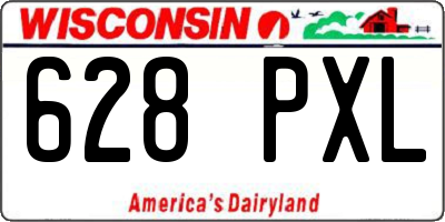 WI license plate 628PXL
