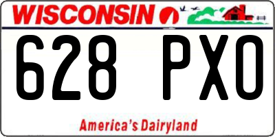 WI license plate 628PXO