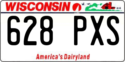 WI license plate 628PXS