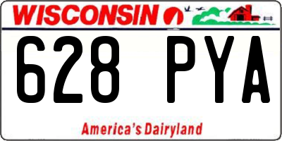 WI license plate 628PYA