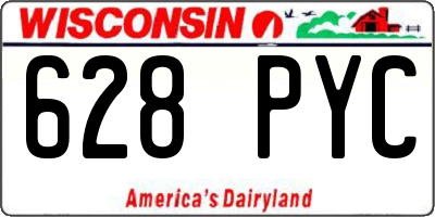 WI license plate 628PYC