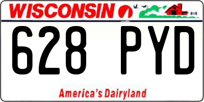 WI license plate 628PYD
