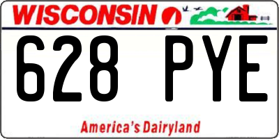 WI license plate 628PYE
