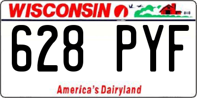 WI license plate 628PYF