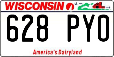 WI license plate 628PYO