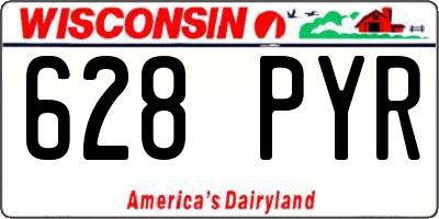 WI license plate 628PYR