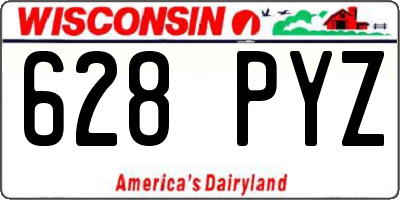 WI license plate 628PYZ