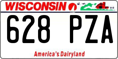 WI license plate 628PZA