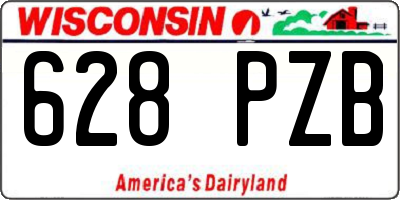 WI license plate 628PZB