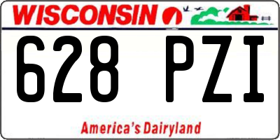 WI license plate 628PZI