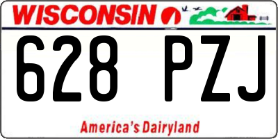 WI license plate 628PZJ