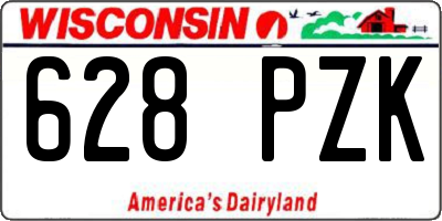 WI license plate 628PZK
