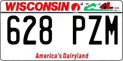 WI license plate 628PZM