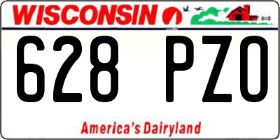 WI license plate 628PZO