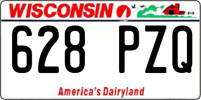 WI license plate 628PZQ