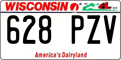 WI license plate 628PZV