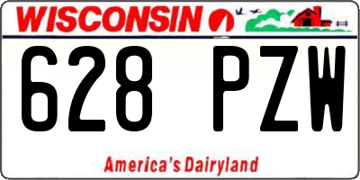 WI license plate 628PZW